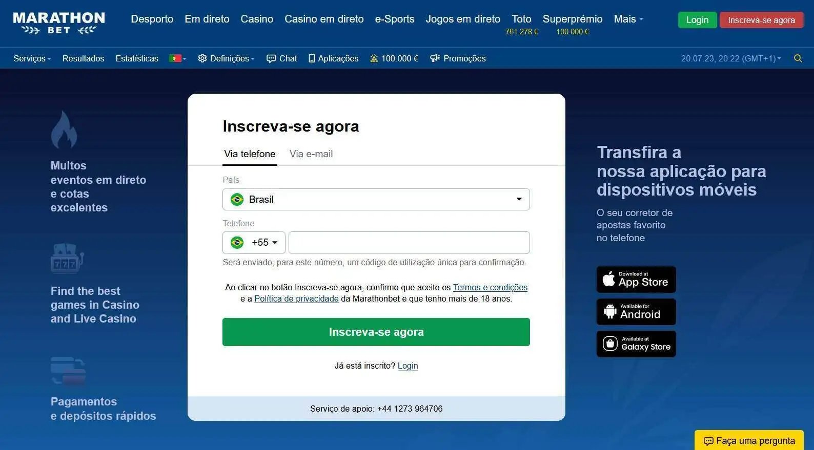 prenos mobilne aplikacije marathonbet